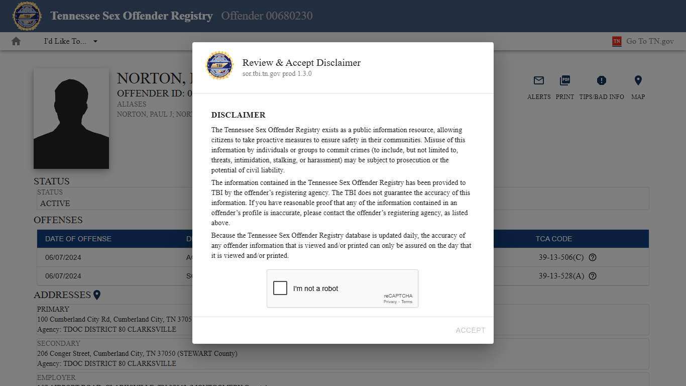 Sex Offender Registry